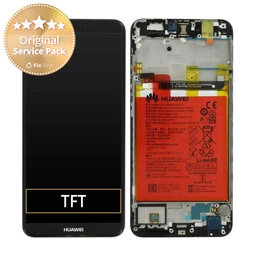 Huawei P Smart FIG-L31 - LCD Displej + Dotykové Sklo + Rám + Batéria (Black) - 02351SVJ, 02351SVD, 02351SVK Genuine Service Pack