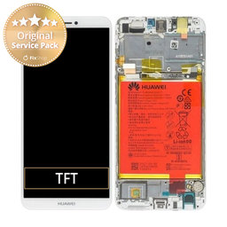 Huawei P Smart FIG-L31 - LCD Displej + Dotykové Sklo + Rám + Batéria (White) - 02351SVE, 02351SVL Genuine Service Pack