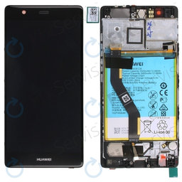 Huawei P9 Plus - LCD Displej + Dotykové Sklo + Rám + Batéria (Black) - 02350SUS, 02350VXU Genuine Service Pack