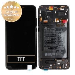 Huawei Honor 9X Lite - LCD Displej + Dotykové Sklo + Rám + Batéria (Midnight Black) - 02353QJJ Genuine Service Pack