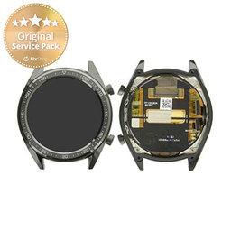 Huawei Watch GT Sport Fortuna B19S - LCD Displej + Dotykové Sklo + Rám (Black) - 02352GNG Genuine Service Pack
