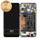 Huawei P30 Lite (2020) - LCD Displej + Dotykové Sklo + Rám + Batéria (Midnight Black) - 02353FPX, 02353DQU Genuine Service Pack