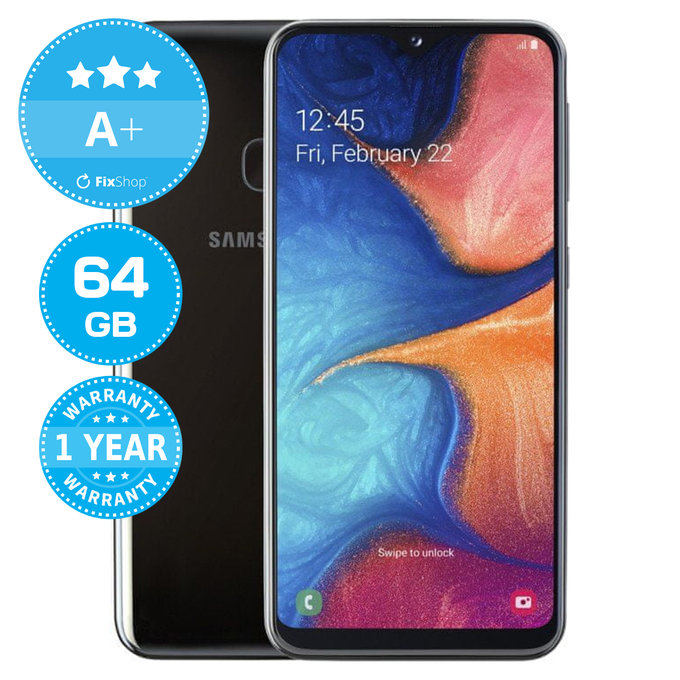Samsung Galaxy A20e Black 64GB A+ Refurbished