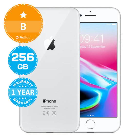 Apple iPhone 8 Silver 256GB B Repasovaný