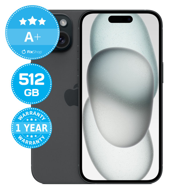 Apple iPhone 15 Black 512GB A+ Repasovaný