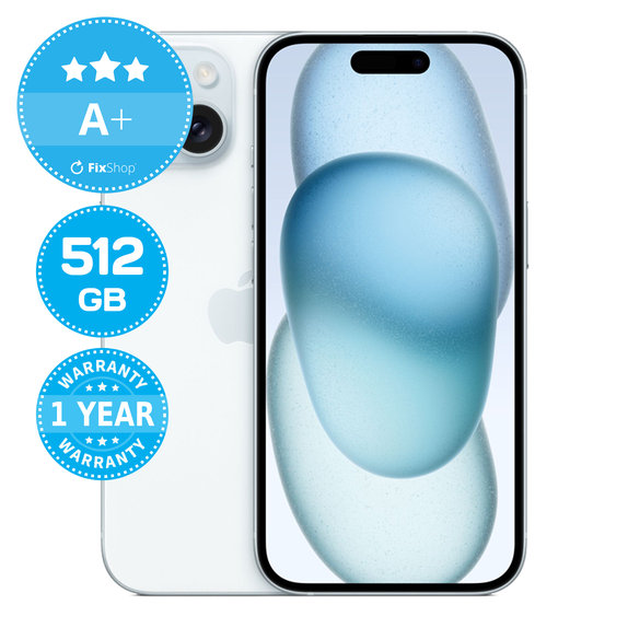 Apple iPhone 15 Blue 512GB A+ Repasovaný