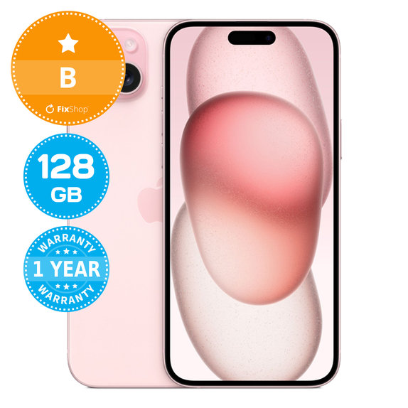 Apple iPhone 15 Plus Pink 128GB B Repasovaný