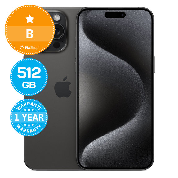 Apple iPhone 15 Pro Max Black Titanium 512GB B Repasovaný