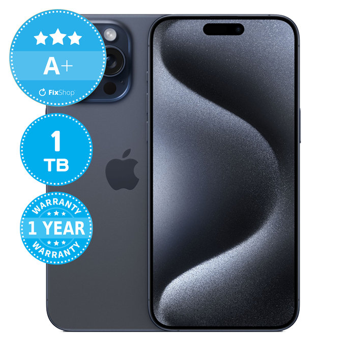 Apple iPhone 15 Pro Max Blue Titanium 1TB A+ Repasovaný