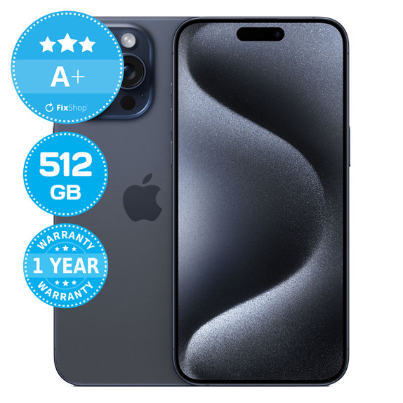 Apple iPhone 15 Pro Max Blue Titanium 512GB A+ Repasovaný
