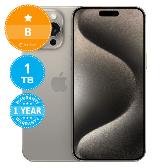 Apple iPhone 15 Pro Max Natural Titanium 1TB B Repasovaný