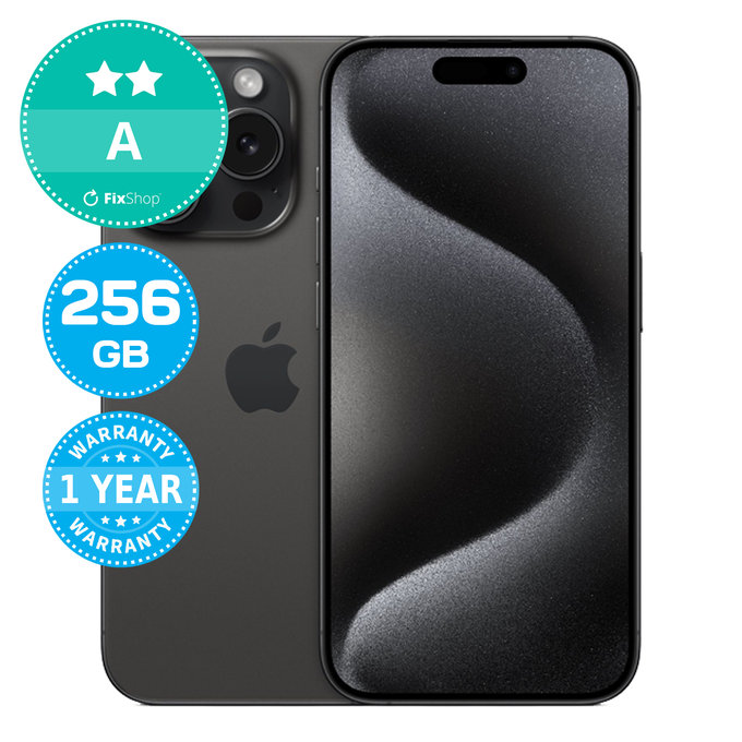 Apple iPhone 15 Pro Black Titanium 256GB A Repasovaný