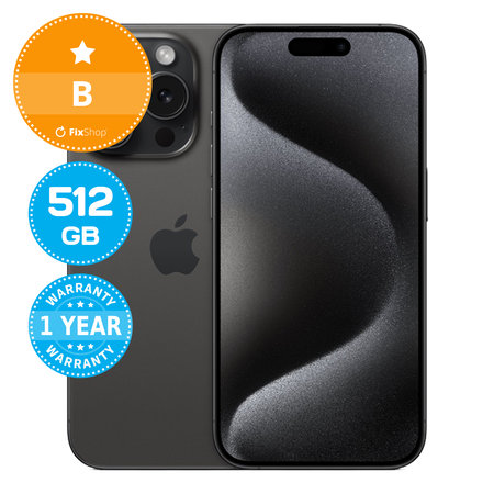 Apple iPhone 15 Pro Black Titanium 512GB B Repasovaný