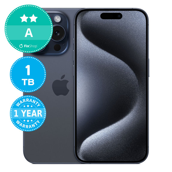 Apple iPhone 15 Pro Blue Titanium 1TB A Repasovaný