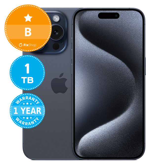 Apple iPhone 15 Pro Blue Titanium 1TB B Repasovaný