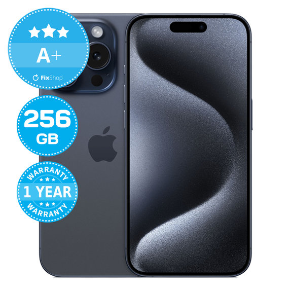 Apple iPhone 15 Pro Blue Titanium 256GB A+ Repasovaný