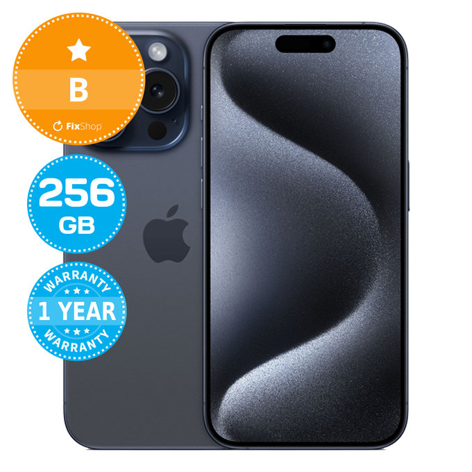 Apple iPhone 15 Pro Blue Titanium 256GB B Repasovaný