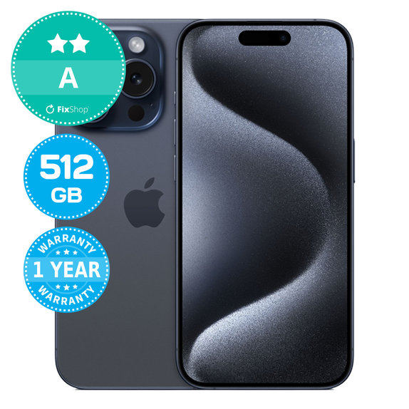 Apple iPhone 15 Pro Blue Titanium 512GB A Repasovaný