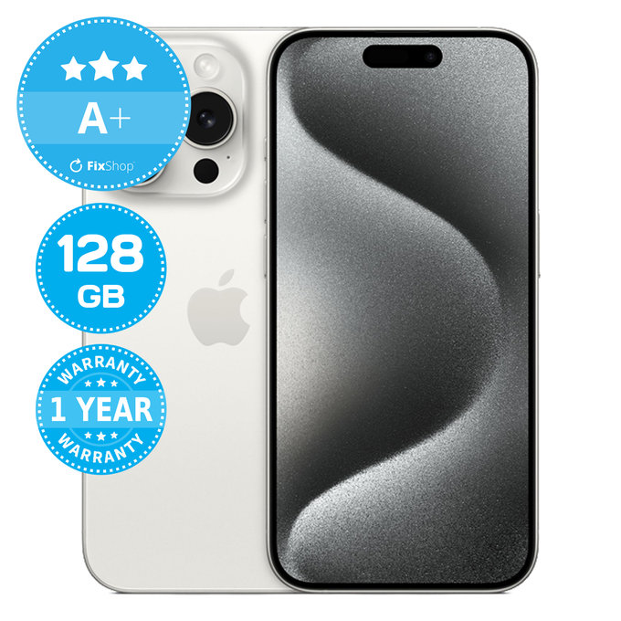 Apple iPhone 15 Pro White Titanium 128GB A+ Repasovaný