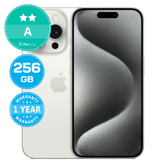 Apple iPhone 15 Pro White Titanium 256GB A Repasovaný
