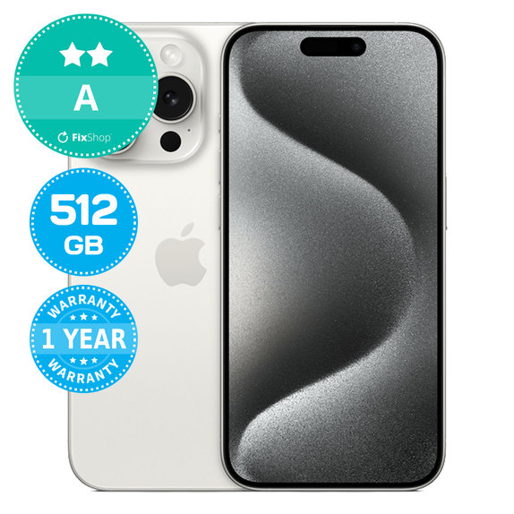 Apple iPhone 15 Pro White Titanium 512GB A Repasovaný