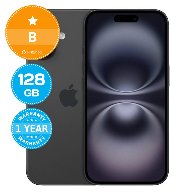 Apple iPhone 16 Black 128GB B Repasovaný
