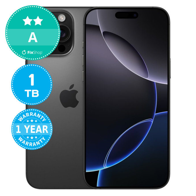 Apple iPhone 16 Pro Max Black Titanium 1TB A Repasovaný