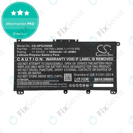 Batéria pre HP Pavilion 14, 15, 17, 3550mAh, Li-Pol, 11.55V, HT03XL, HQ