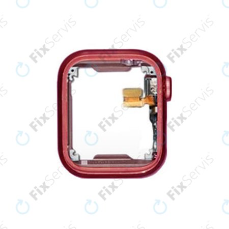 Apple Watch 7 41mm - Housing s Korunkou + Tlačidlo Domov + Mikrofón Aluminium (Red)