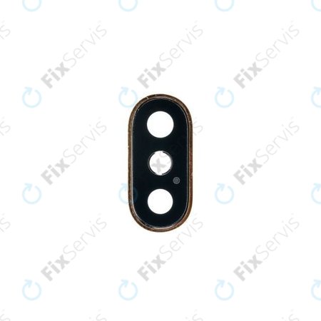 Apple iPhone XS - Sklíčko Kamery s Rámom (Gold)