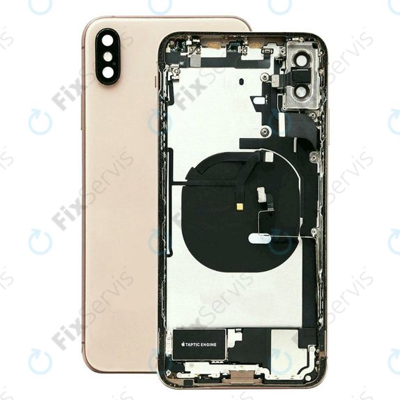 Apple iPhone XS Max - Zadný Housing s Malými Dielmi (Gold)