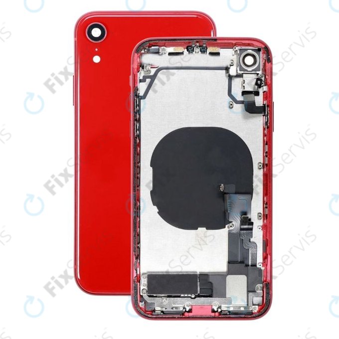Apple iPhone XR - Zadný Housing s Malými Dielmi (Red)