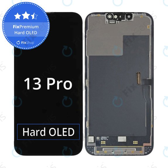 Displej Hard OLED pre iPhone 13 Pro, Dotykové sklo s rámom, FixPremium