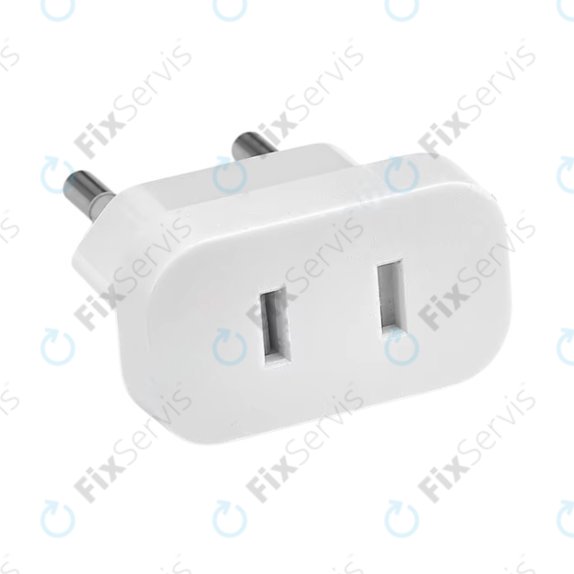 220V Napájací adaptér z US do EU (Biely)