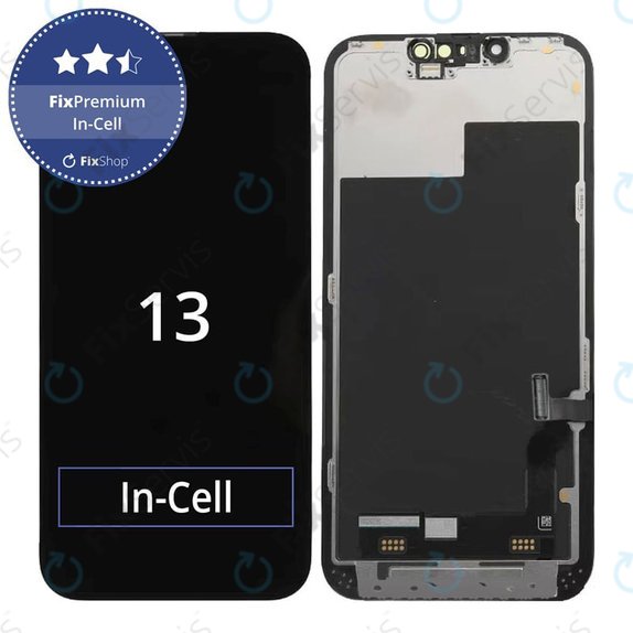 Displej In-Cell FHD pre iPhone 13, Dotykové sklo s rámom, FixPremium