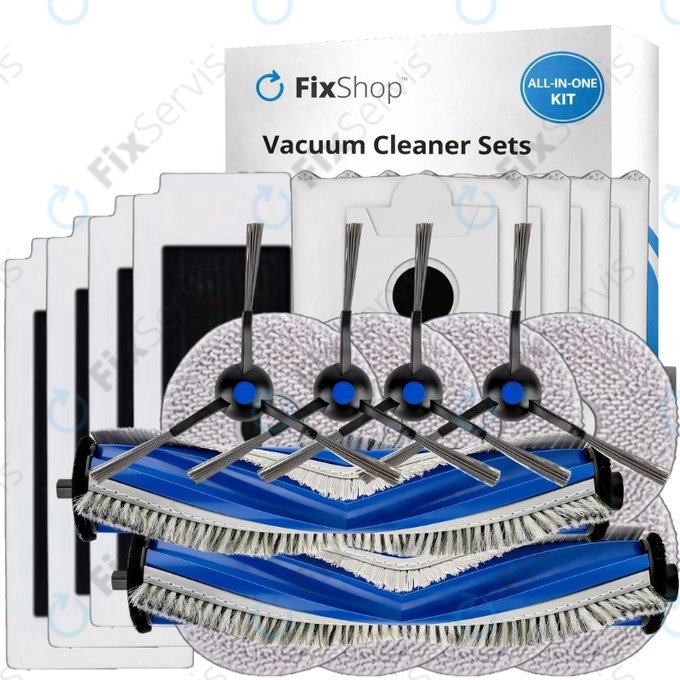 Sada náhradných dielov pre Ecovacs Omni T30 (2x Hlavná kefa, 4x Filter, 4x Bočná kefa, 8x Mopovacia utierka, 4x Prachové vrecko)