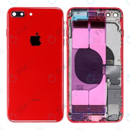 Apple iPhone 8 Plus - Zadný Housing s Malými Dielmi (Red)