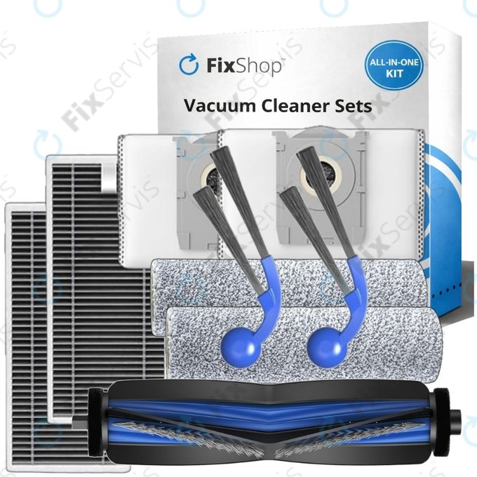 Sada náhradných dielov pre Ecovacs T80 Omni, T80 (1x Hlavná kefa, 2x Filter, 2x Bočná kefa, 2x Mopovacia utierka, 2x Prachové vrecko)