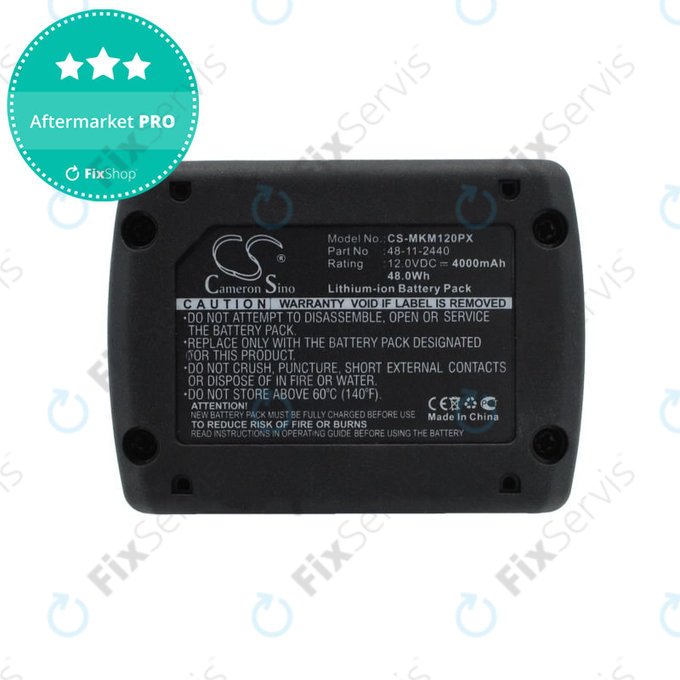 Batéria pre Milwaukee M12 B4 Redlithium, 4000mAh, Li-Ion, 12V, 48-11-2440, HQ