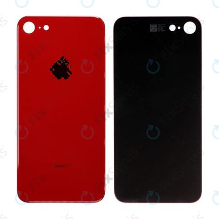 Apple iPhone 8 - Sklo Zadného Housingu (Red)