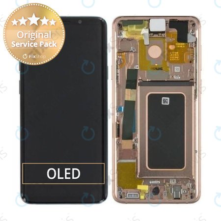 Samsung Galaxy S9 Plus G965F - LCD Displej + Dotykové Sklo + Rám (Sunrise Gold) - GH97-21691E, GH97-21722E, GH97-21692E Genuine Service Pack