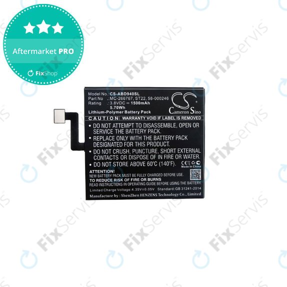 Batéria pre Amazon Kindle Paperwhite 4 (2018), 1500mAh, Li-Pol, 3.8V, ST22, HQ