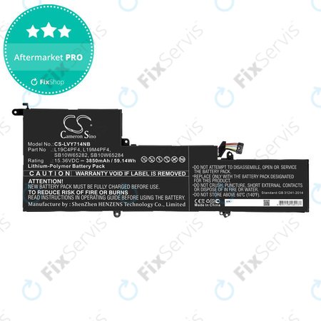 Batéria pre Lenovo Yoga Slim 7, 14s, 3850mAh, Li-Pol, 15.36V, L19C4PF4, HQ