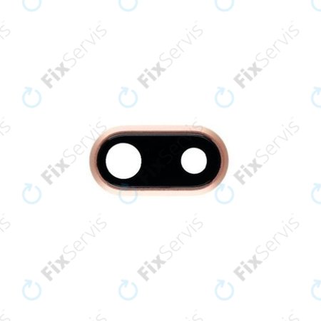 Apple iPhone 8 Plus - Sklíčko Zadnej Kamery s Rámom (Gold)