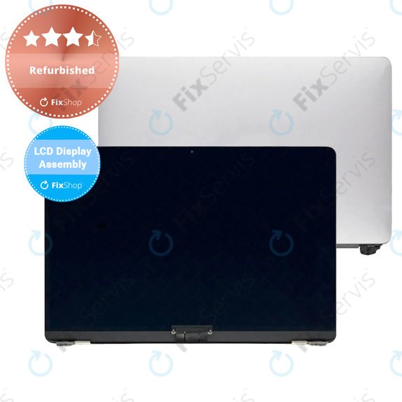 Apple MacBook Air 13" A1932 (2019), 13" A2179 (2020) - LCD Displej + Predné Sklo + Kryt (Silver) Refurbished