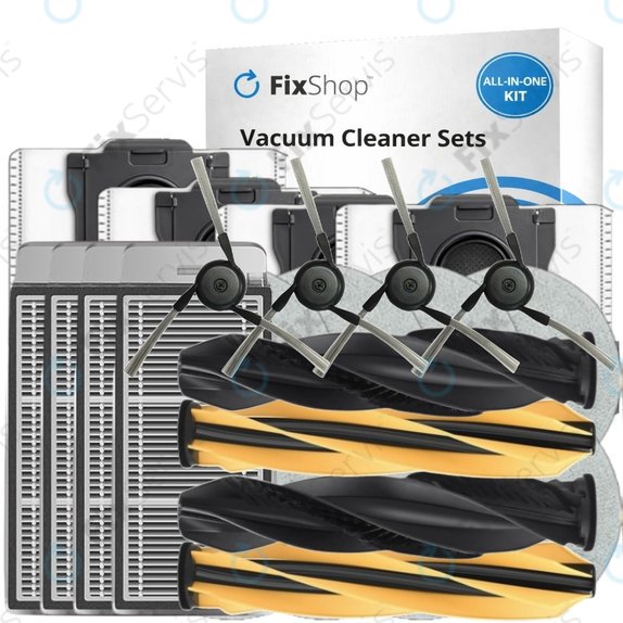 Sada náhradných dielov pre Dreame X50 Ultra, L50 Ultra, L40s Ultra, L40s Pro Ultra, X50 Master, Mova V50 (2 páry Hlavných kief, 4x Filter, 4x Bočná kefa, 8x Mopovacia utierka, 4x Prachové vrecko)