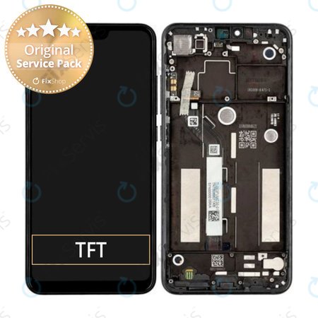 Xiaomi Mi 8 Lite - LCD Displej + Dotykové Sklo + Rám (Black) - 560110002033 Genuine Service Pack