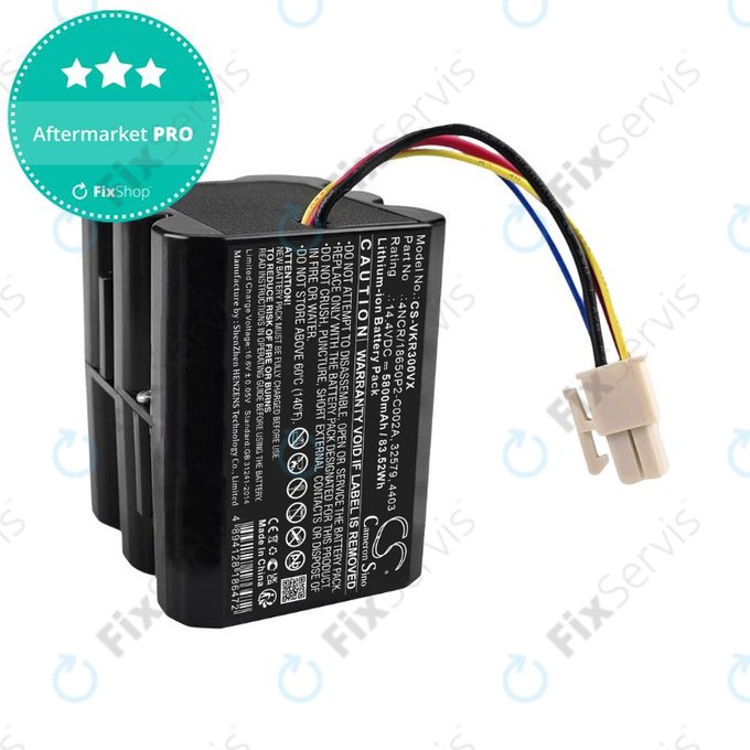 Vorwerk Kobold VR300, Folletto VR300 - Batéria 32579, 4403, 4NCR/18650P2-C002A Li-Ion 14.4V 5800mAh HQ