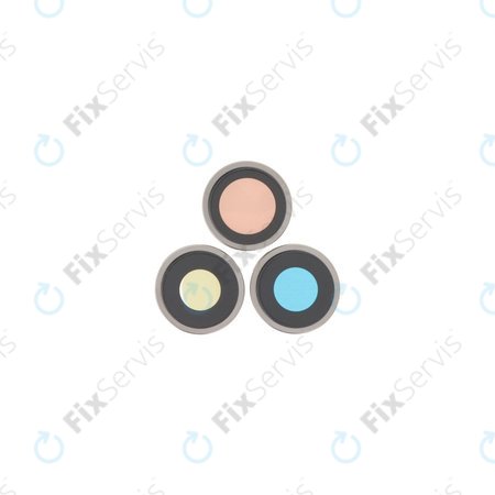 Apple iPhone 16 Pro, 16 Pro Max - Sklíčko Zadnej Kamery s Rámom (Natural Titanium) - 3ks