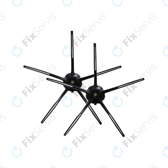 Xiaomi Roborock S4, S5 Max, S6, S6 MaxV, S6 Pure, S7, S7+, S7 MaxV, S7 Pro Ultra, Q7, Q7+, Q7 Max, Q7 Max+, T7S Plus , E4, E5, T4, T6, Xiaowa E3 - Bočná Kefa (Čierna) - 2ks